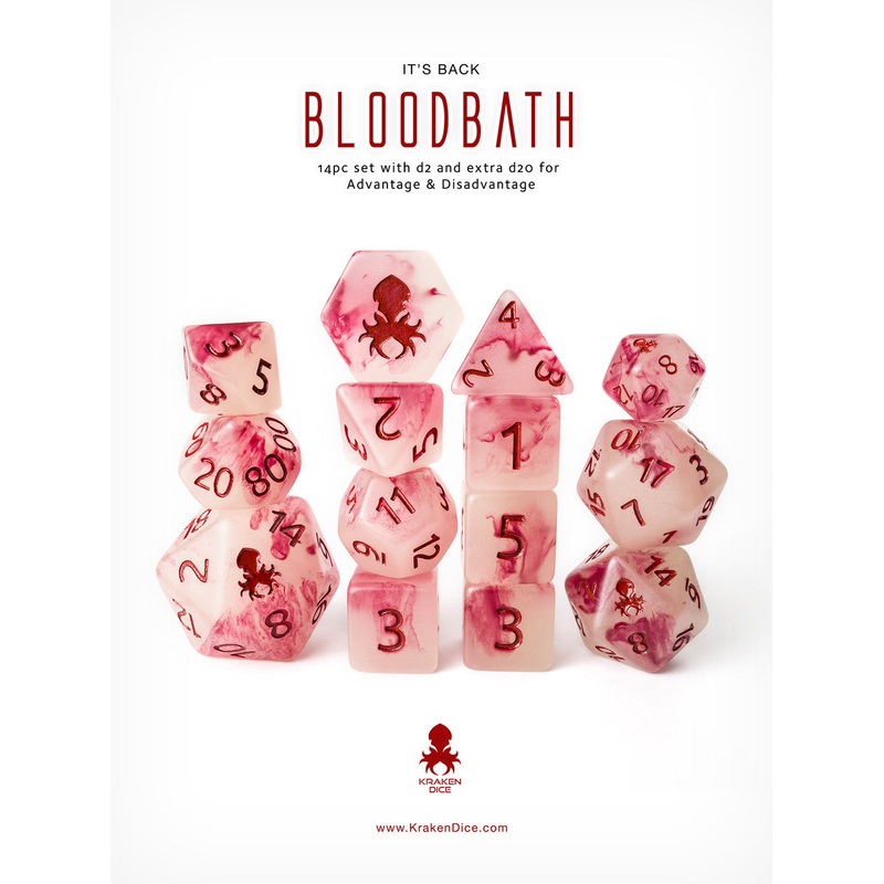 Bloodbath 14pc Glow in the Dark Kraken Logo with RED Ink