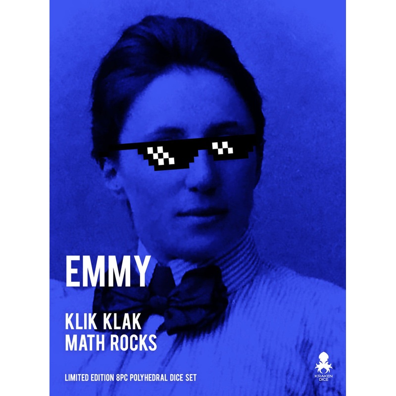 Emmy: Klik Klak Math Rocks Limited Edition 8pc Polyhedral Dice Set