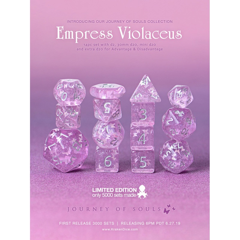 Empress Violaceus 14pc Limited Edition Dice Set