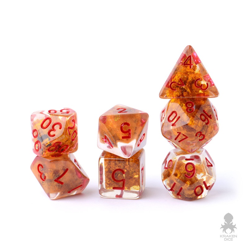 Fool's Gold 7pc Polyhedral Dice Set