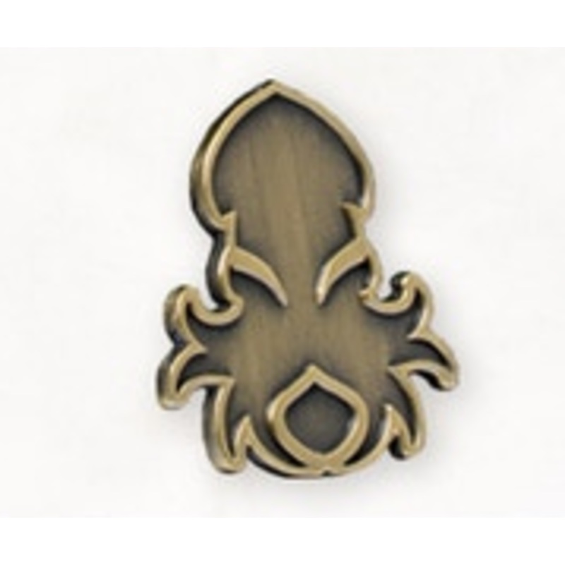 Kraken Logo Lapel Pin in Brass