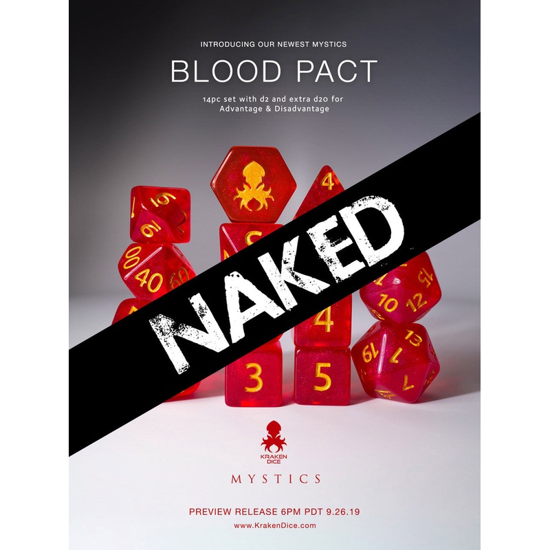 Naked Blood Pact 14pc Dice Set w/o Ink