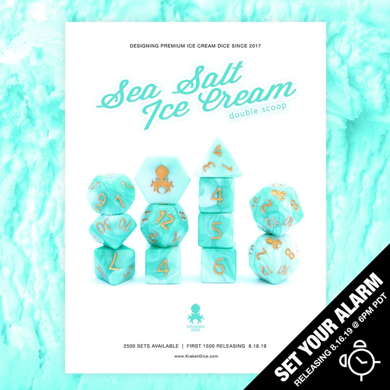 Sea Salt Ice Cream Dice: Double Scoop with Gold Ink