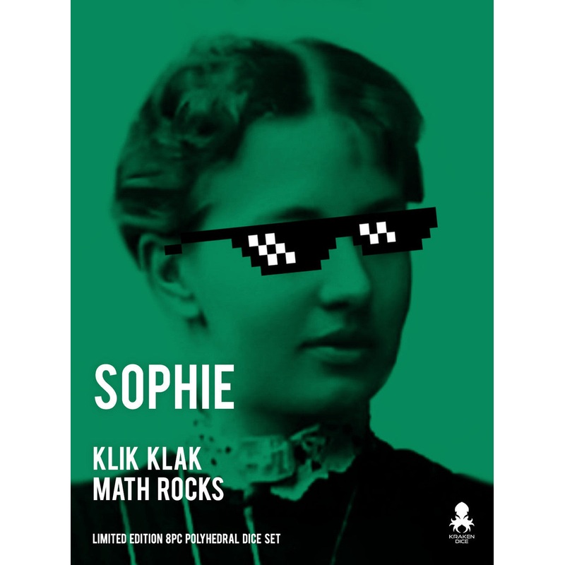 Sophie: Klik Klak Math Rocks Limited Edition 8pc Polyhedral Dice Set