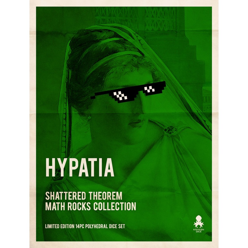 Hypatia: Shattered Theorem 14pc Limited Edition Polyhedral Dice Set