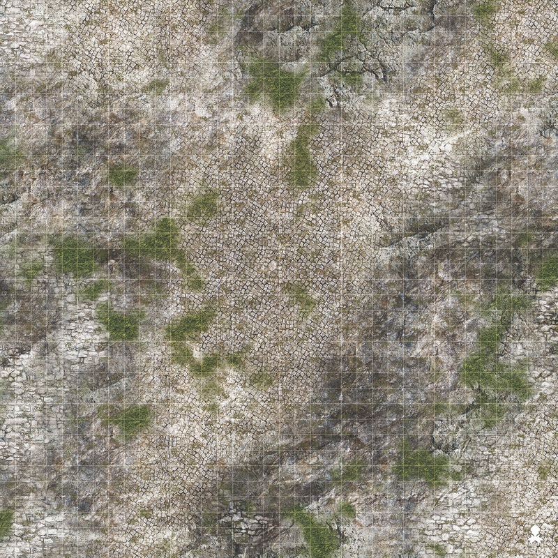 Kraken Dice RPG Encounter Map Quick Mat- Lake Bed 36"x36"