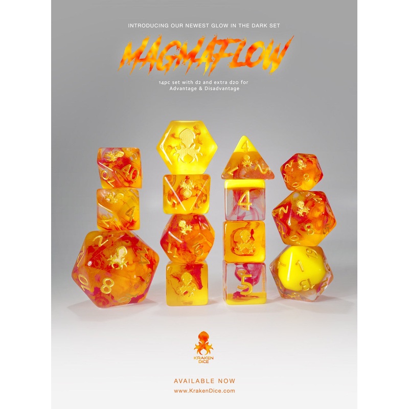 MagmaFlow: Lava Lamp 14pc Limited Edition Dice Set