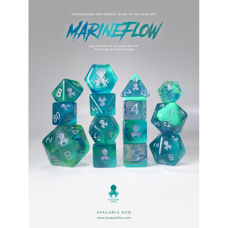 MarineFlow: Lava Lamp 14pc Limited Edition Dice Set