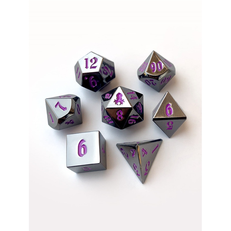 Mini Emperor's Dark Rite 10mm Metal Dice Set for RPGS