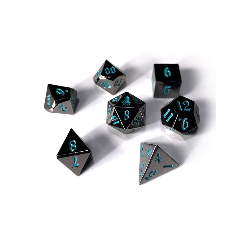 Mini Mariner's Dark Rite 10mm Metal Dice Set for RPGS