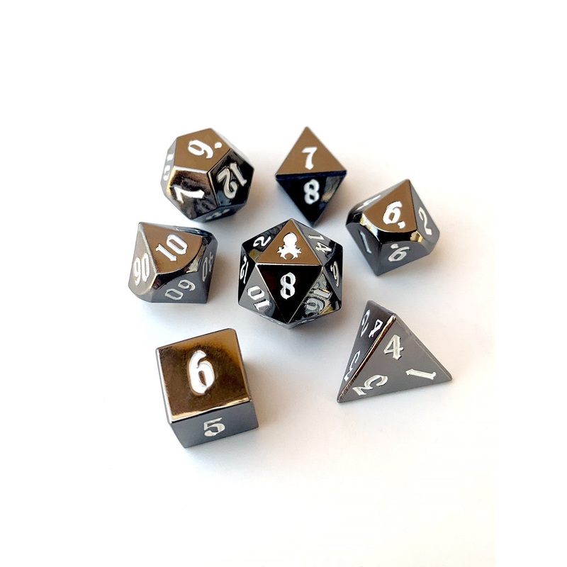 Mini Paladin's Dark Rite 10mm Metal Dice Set for RPGS