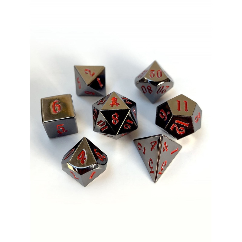 Mini Prince's Dark Rite 10mm Metal Dice Set for RPGS