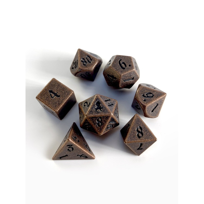 Mini Rite of Copper 10mm Metal Dice Set for RPGS