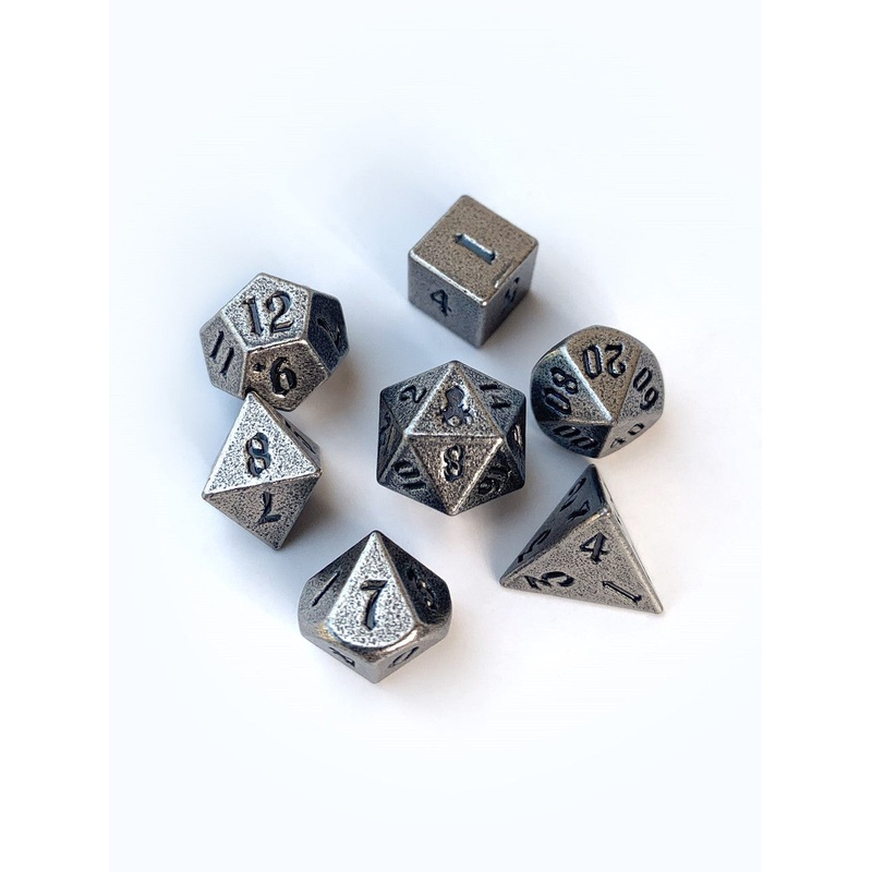 Mini Rite of Steel 10mm Metal Dice Set for RPGS