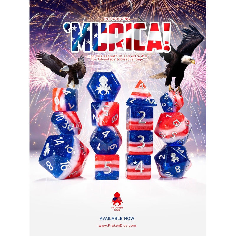 'Murica 14pc Limited Edition Charity Dice Set