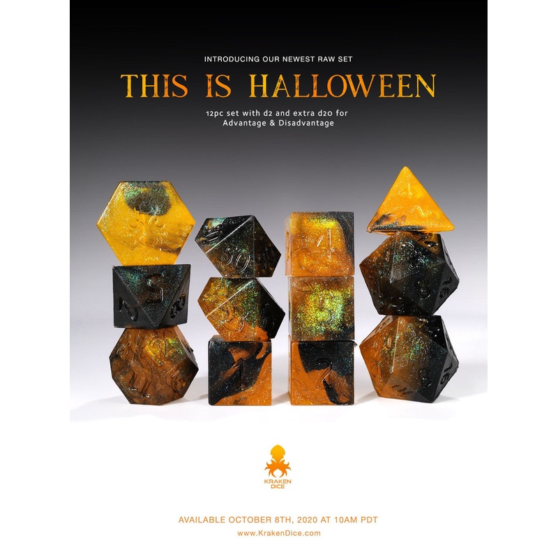 This is Halloween RAW 12pc Dice Set