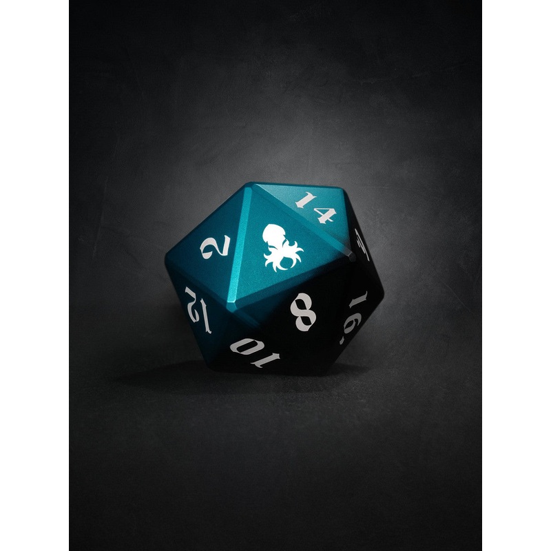 Vulcan: Azure Knight 50mm Black and Blue Precision Aluminum Single D20