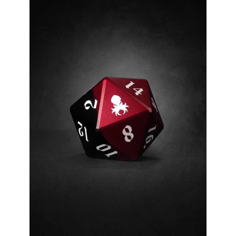 Vulcan: Blood Knight 50mm Black and Red Precision Aluminum Single D20