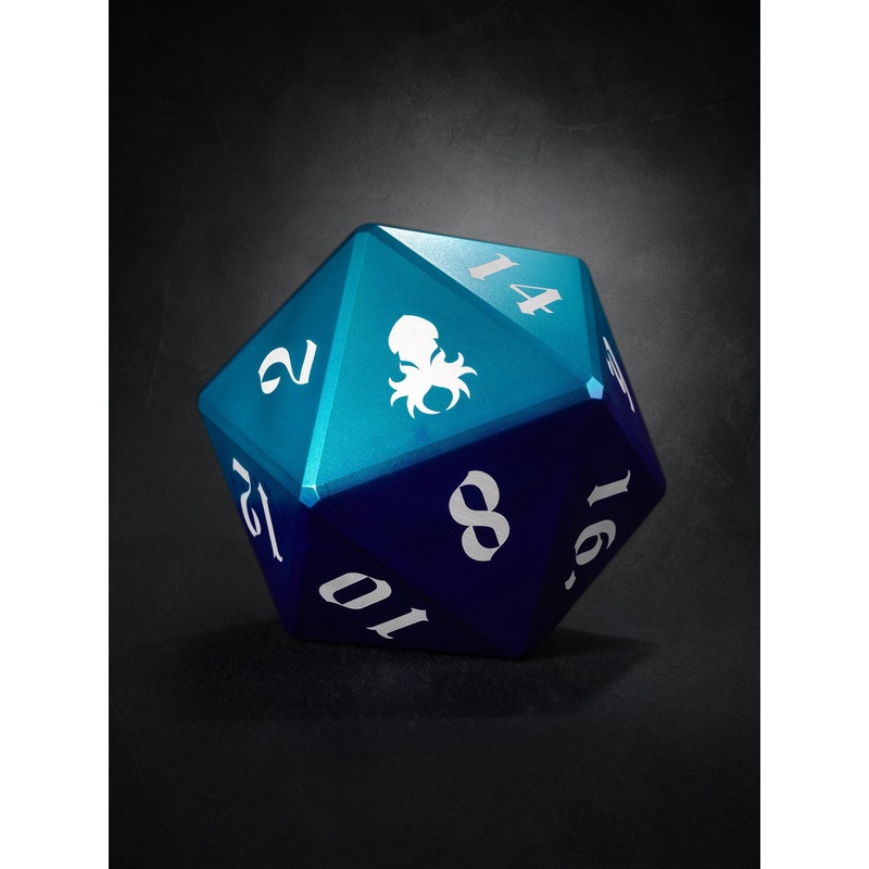 Vulcan: Dragon Knight 75mm Blue and Purple Precision Aluminum Single D20