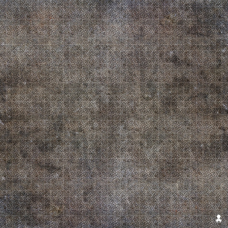 Kraken Dice RPG Encounter Map Quick Mat- Cobblestone 36"x36"