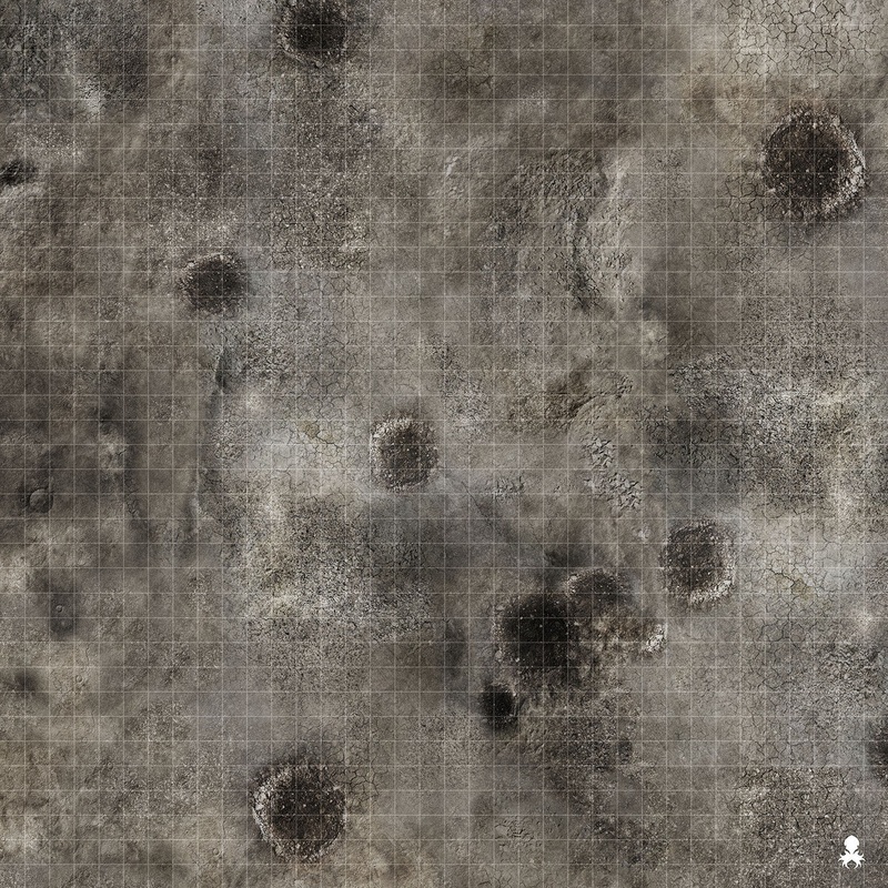 Kraken Dice RPG Encounter Map Quick Mat- Fallout Zone 36"x36"
