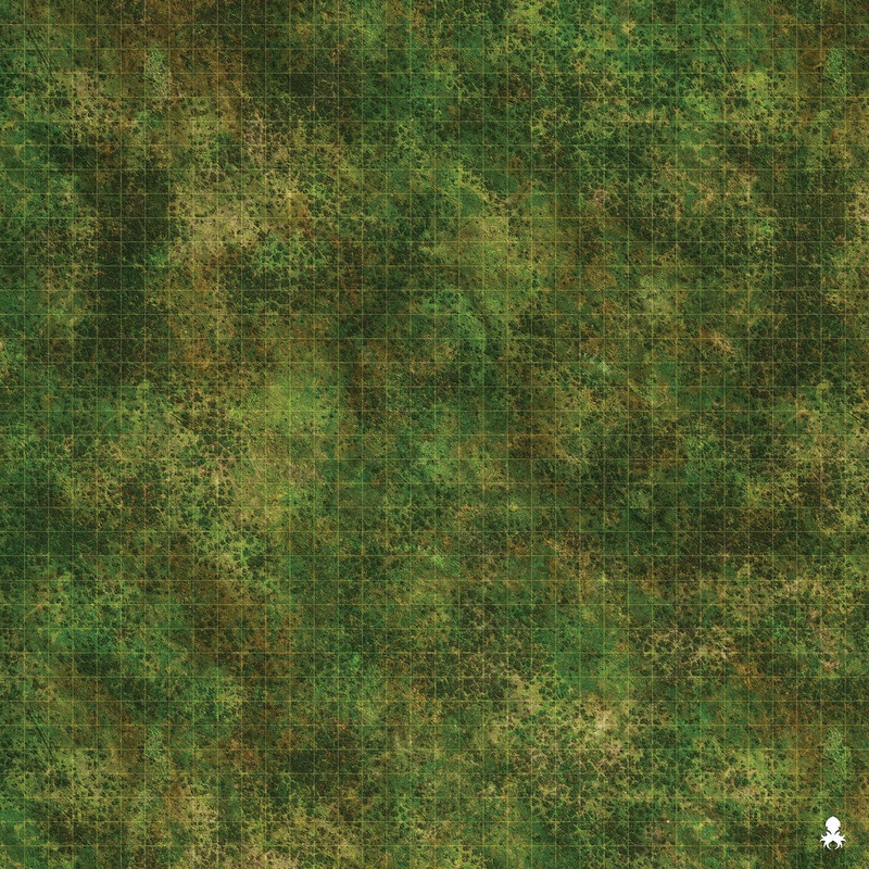 Kraken Dice RPG Encounter Map Quick Mat- Grassy Forest Battlefield 36"x36"