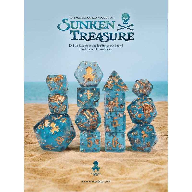 Kraken's Booty: Sunken Treasure 14pc Dice Set