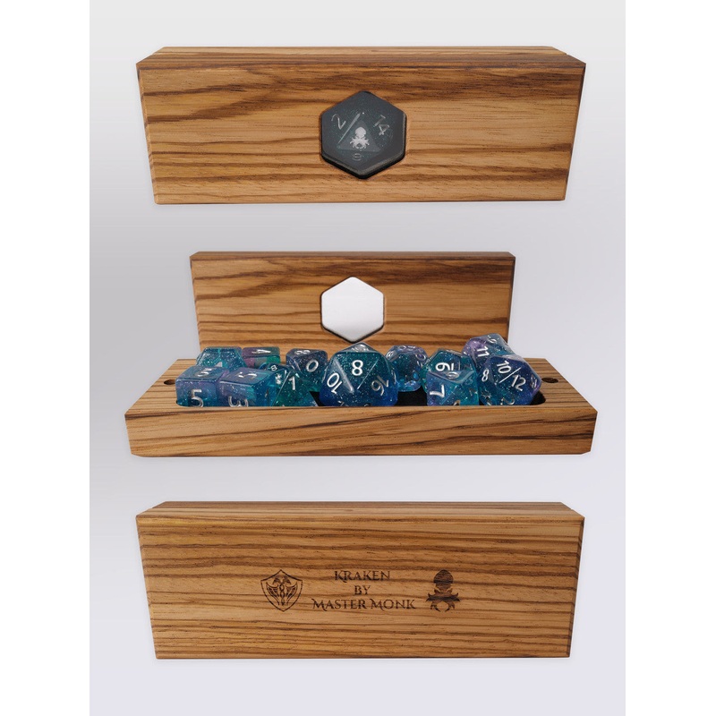 Kraken's Oracle Zebrawood Dice Vault by Master Monk