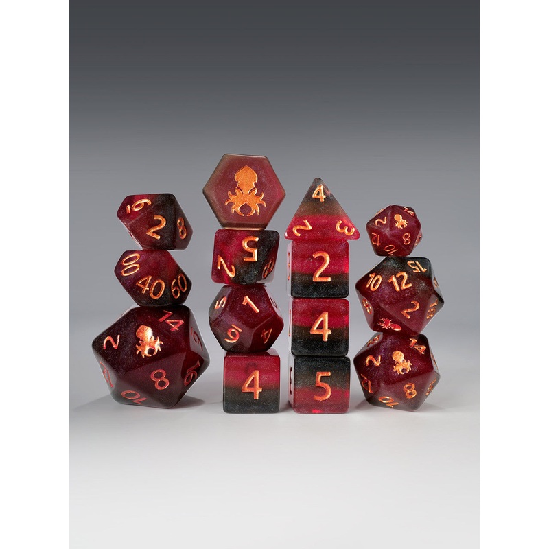 Mystic Vampire 14pc Copper Ink Dice Set