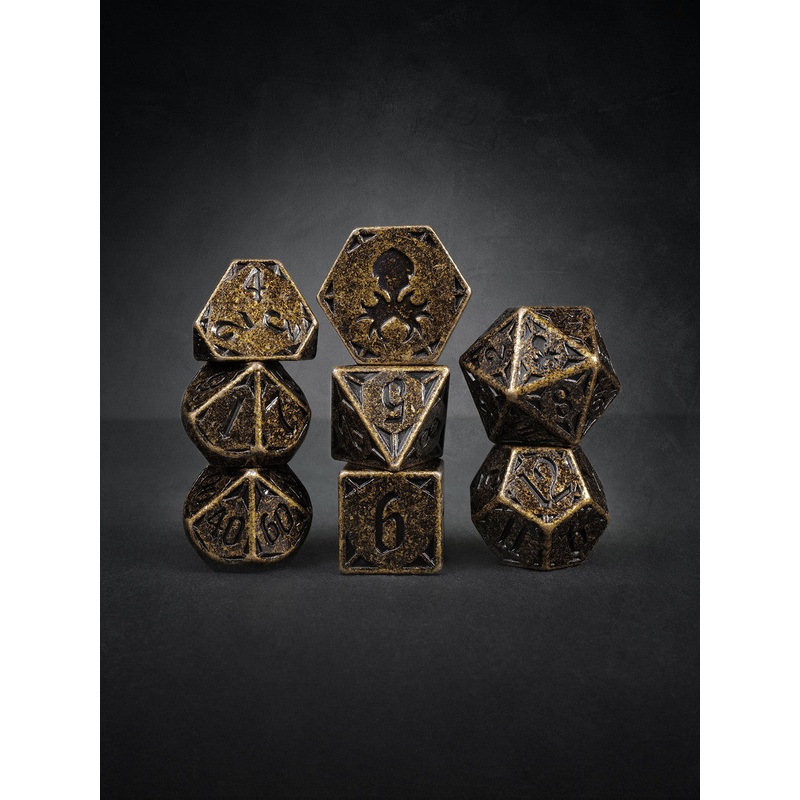 Rite of Brass 8pc TTRPG Dice Set