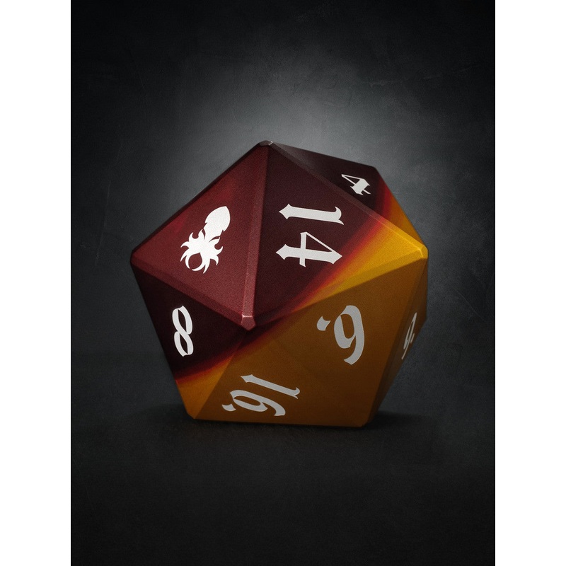 Vulcan: Rust Knight 75mm Orange and Red Precision Aluminum Single D20