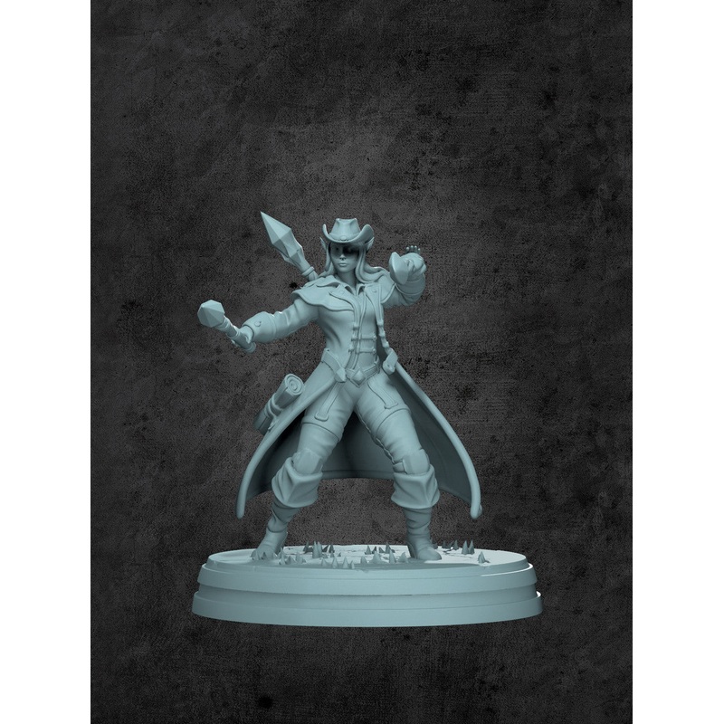 Annie (Arcane Cowgirl) Miniature for Tabletop RPGs