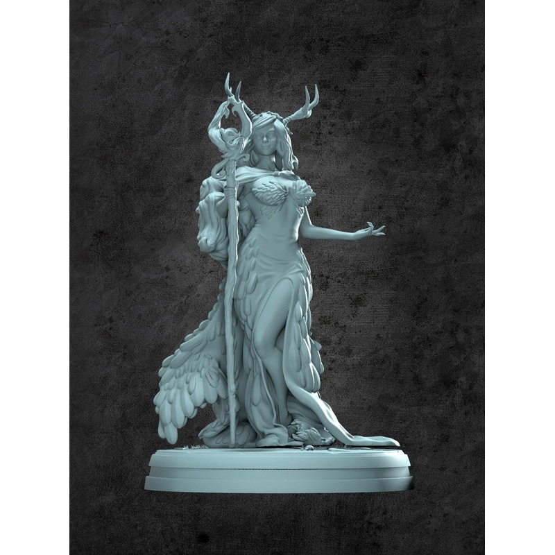 Diana the Druid Miniature for Tabletop RPGs
