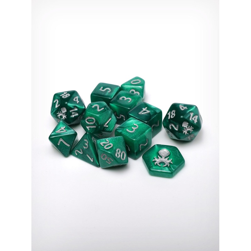 Feytfull Jade 12pc 10mm Mini RPG Dice Set