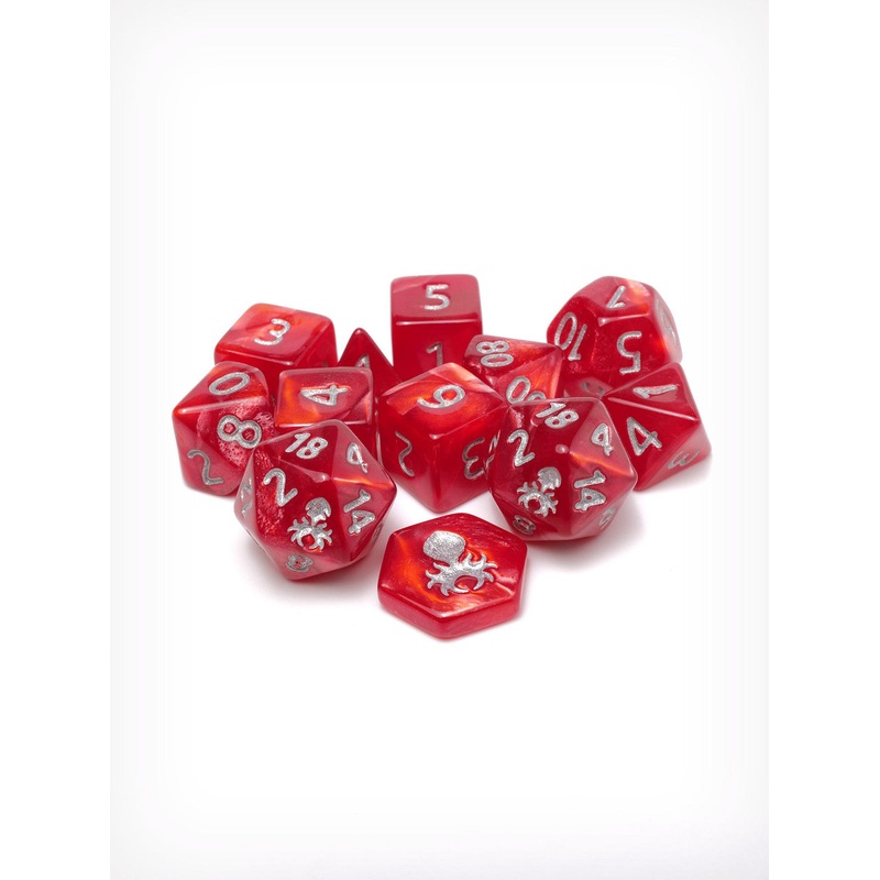 Feytfull  Ruby 12pc 10mm Mini RPG Dice Set