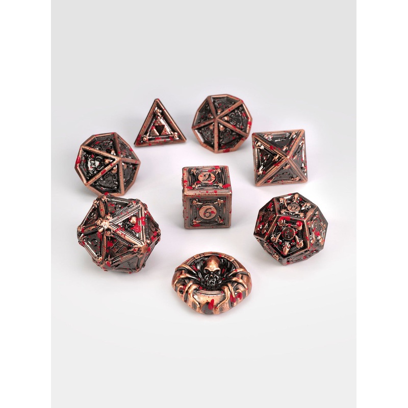 Geometric Horrors: Bloody Golem's Eyes TTRPG Dice Set