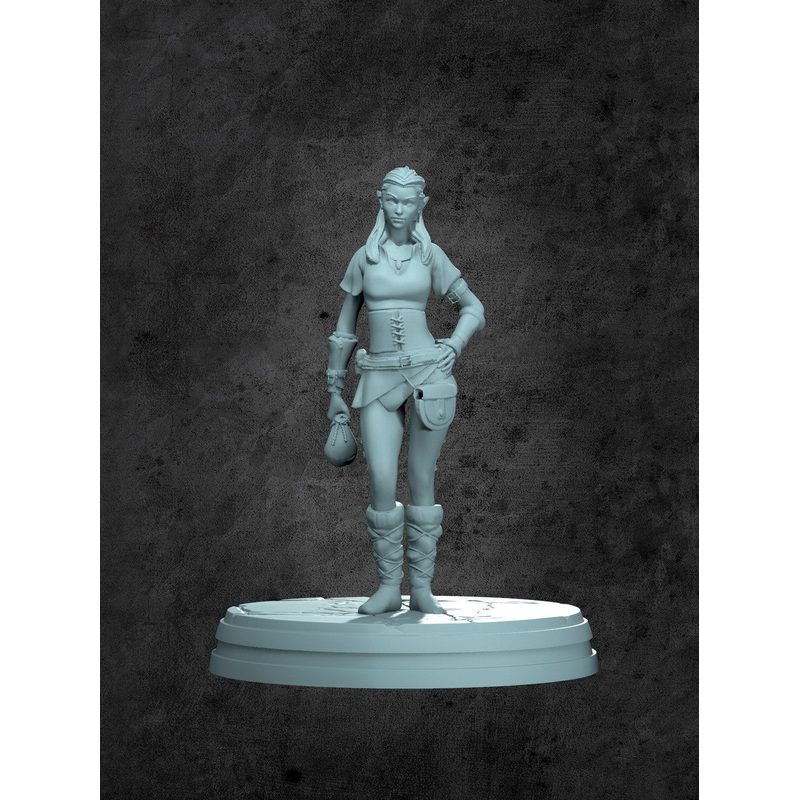 Karma (Elf Female) Miniature for Tabletop RPGs