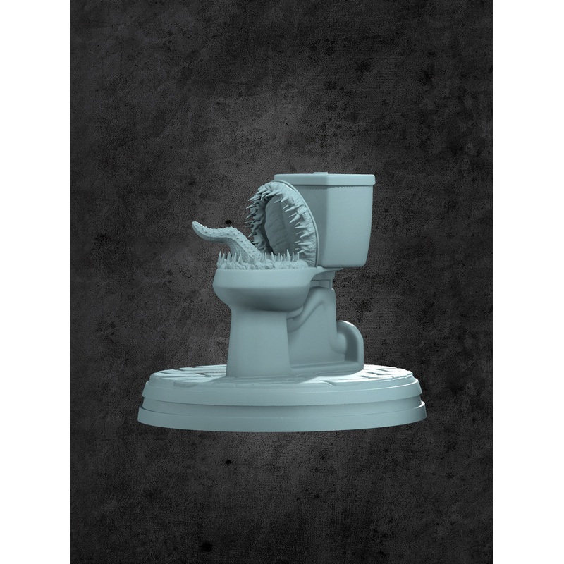 Mimic Bathroom Throne Miniature for Tabletop RPGs