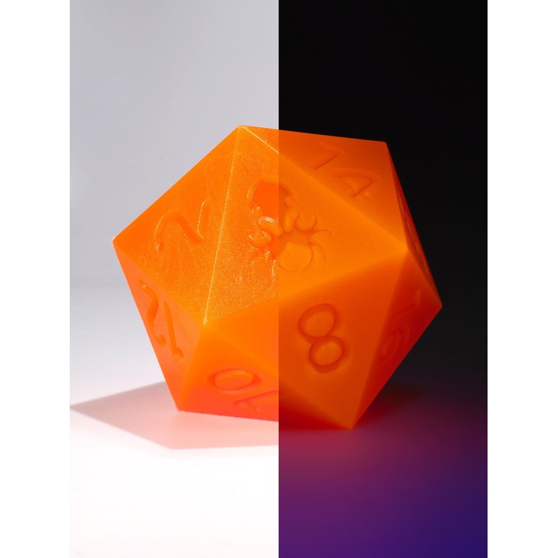 RAW 55mm Glow in the Dark Orange D20