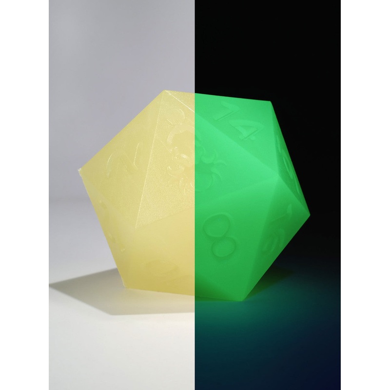 RAW 55mm Glow in the Dark Yellow D20
