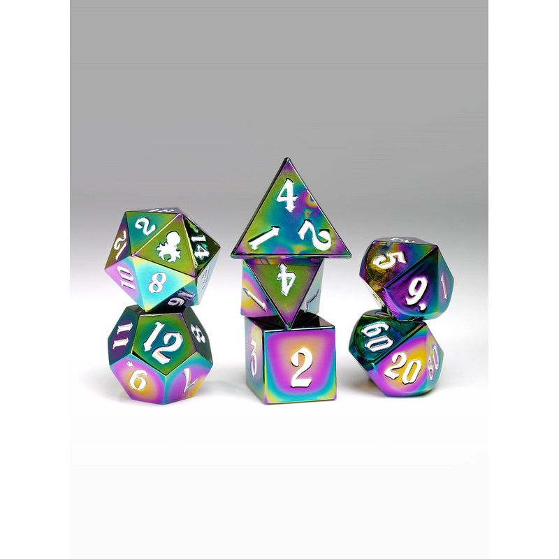 Rite of Snow 10mm Metal Dice Set for RPGS