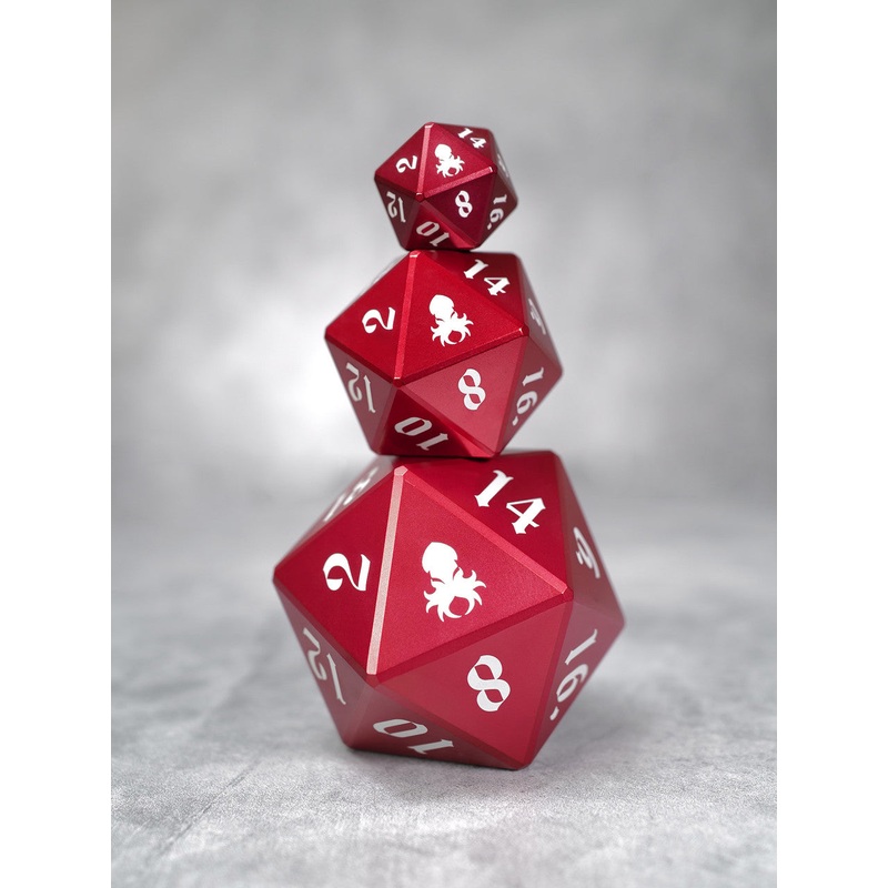 Vulcan: 50mm Red Precision Aluminum Single D20