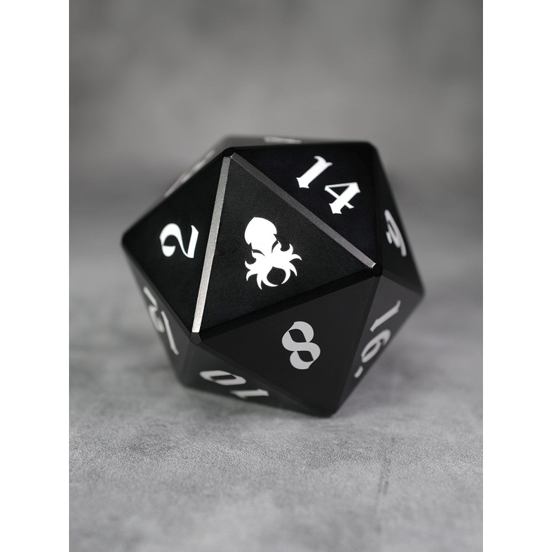 Vulcan: 75mm Black Precision Aluminum Single D20