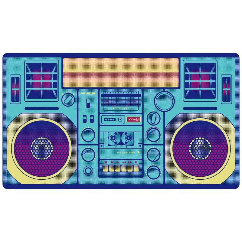 Blue Boom Box Playmat