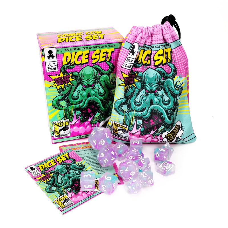 2025 San Diego Comic Con International 14 Piece Dice Set