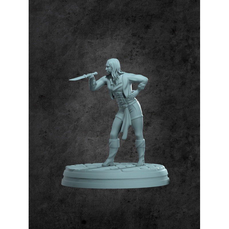 Evie (Shark-Bait) Miniature for Tabletop RPGs
