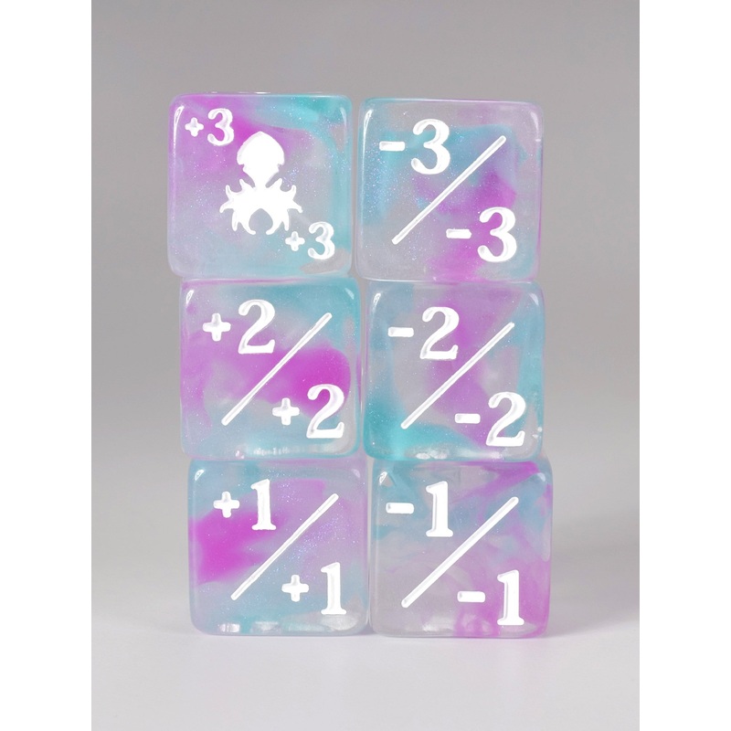Kraken 2025 Mini 3/3 Positive/Negative Dice Counters - 12 Pack