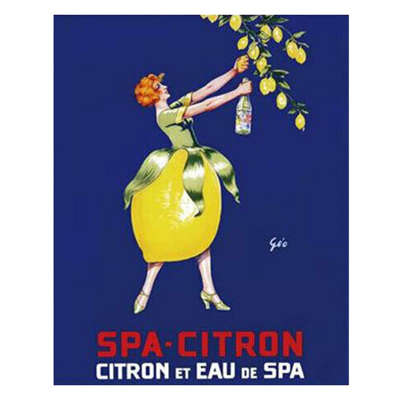 Affiche d'impression d'art spa-citron