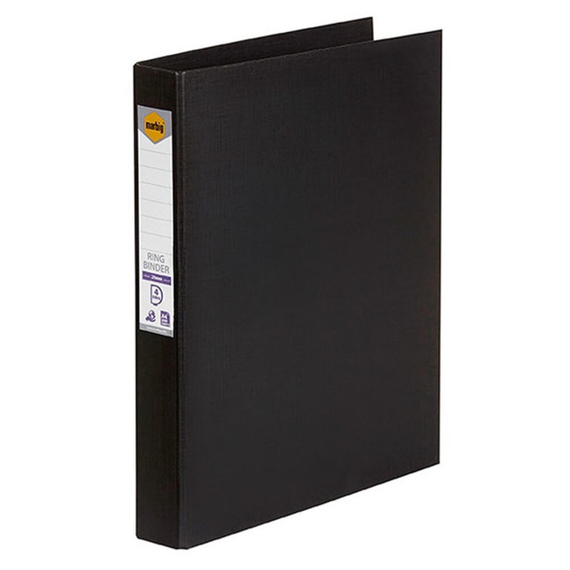 MARBIG Polythylne 4 D-Ring Binder 25 mm A4 (noir)